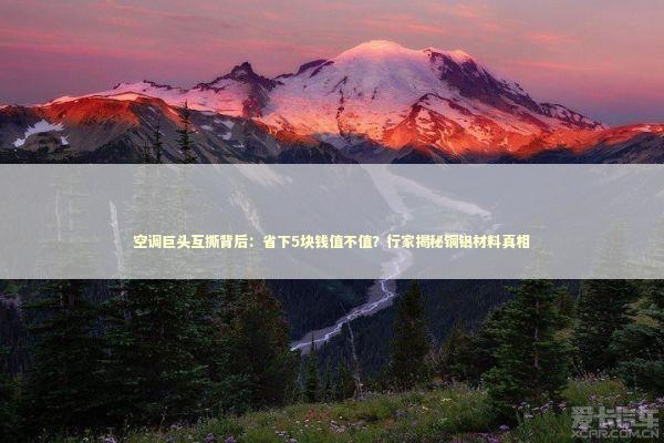 空调巨头互撕背后：省下5块钱值不值？行家揭秘铜铝材料真相 家电市场